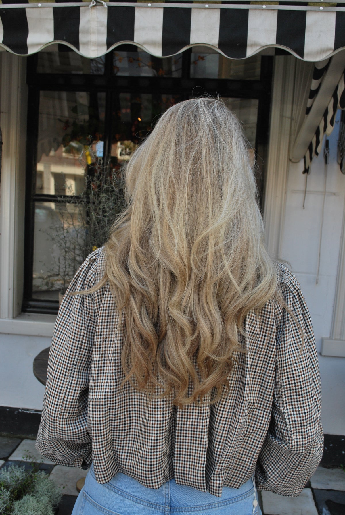 Anna Geruit kort jasje – bruin/beige