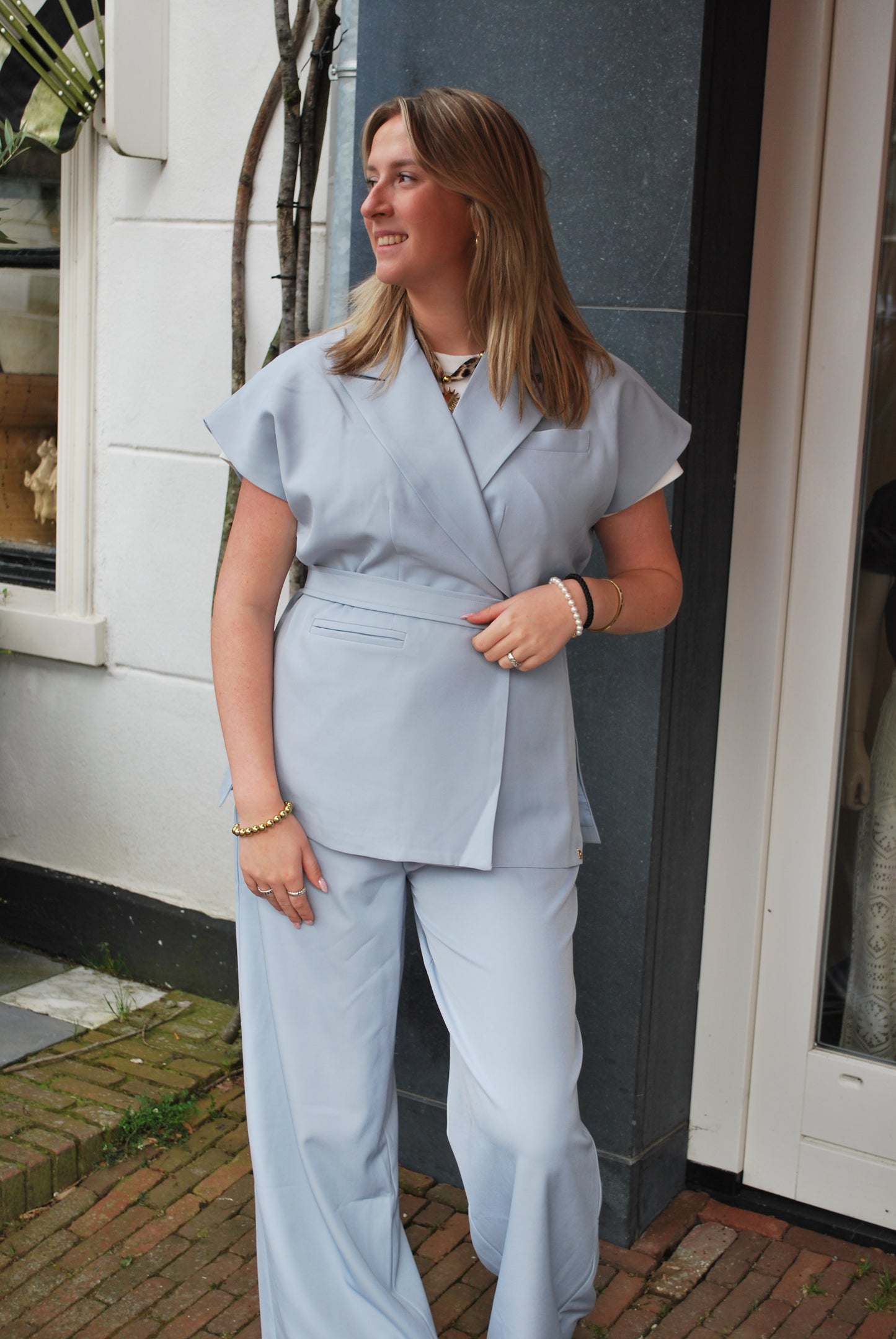 Gris Pantalon - Blauw