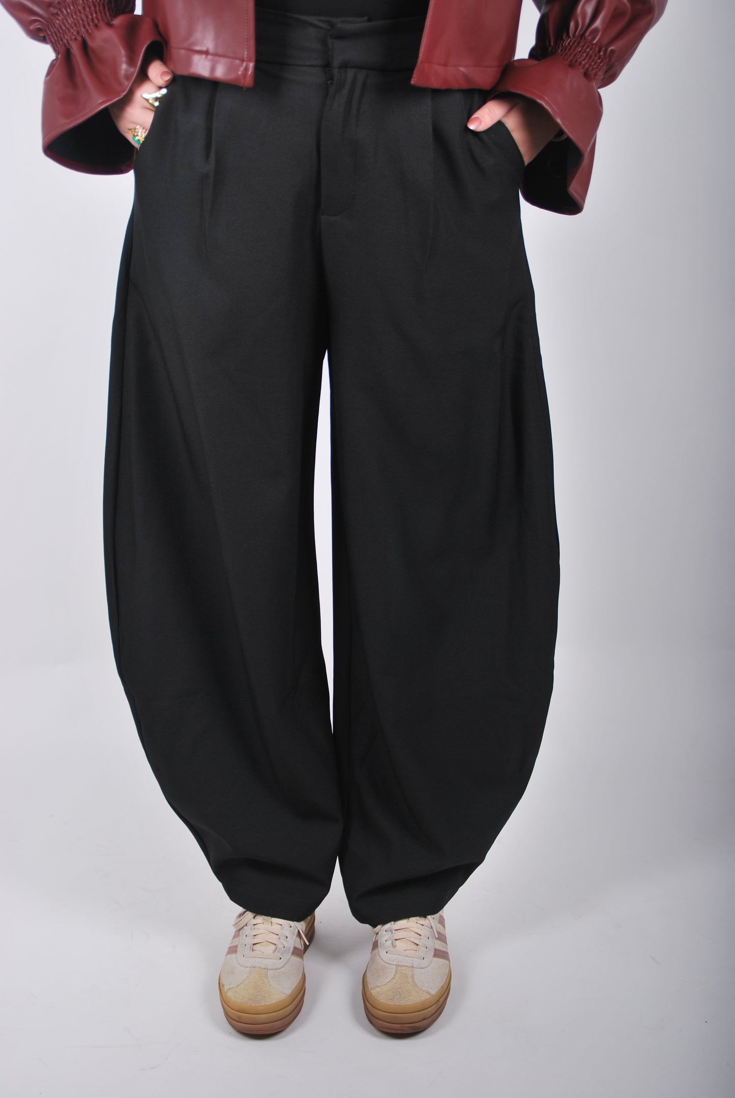 Nina Balloon Pantalon - Zwart