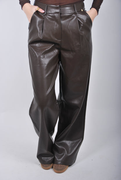 Gris Pantalon - PU Leer