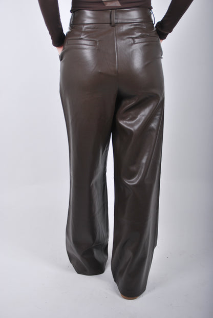 Gris Pantalon - PU Leer