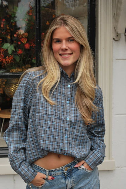 Veerle Geruite Blouse