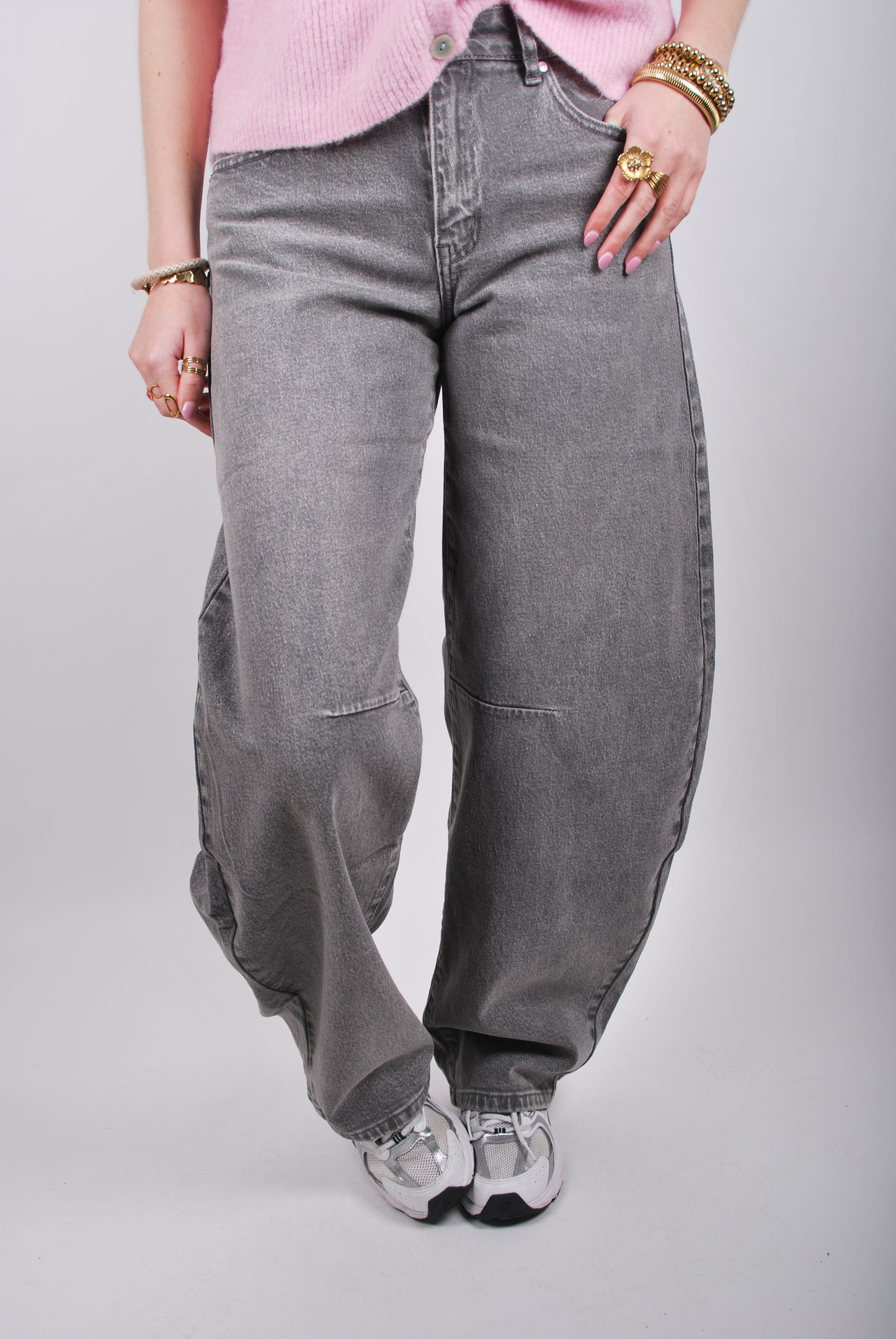 Abby Balloon Jeans - Grijs