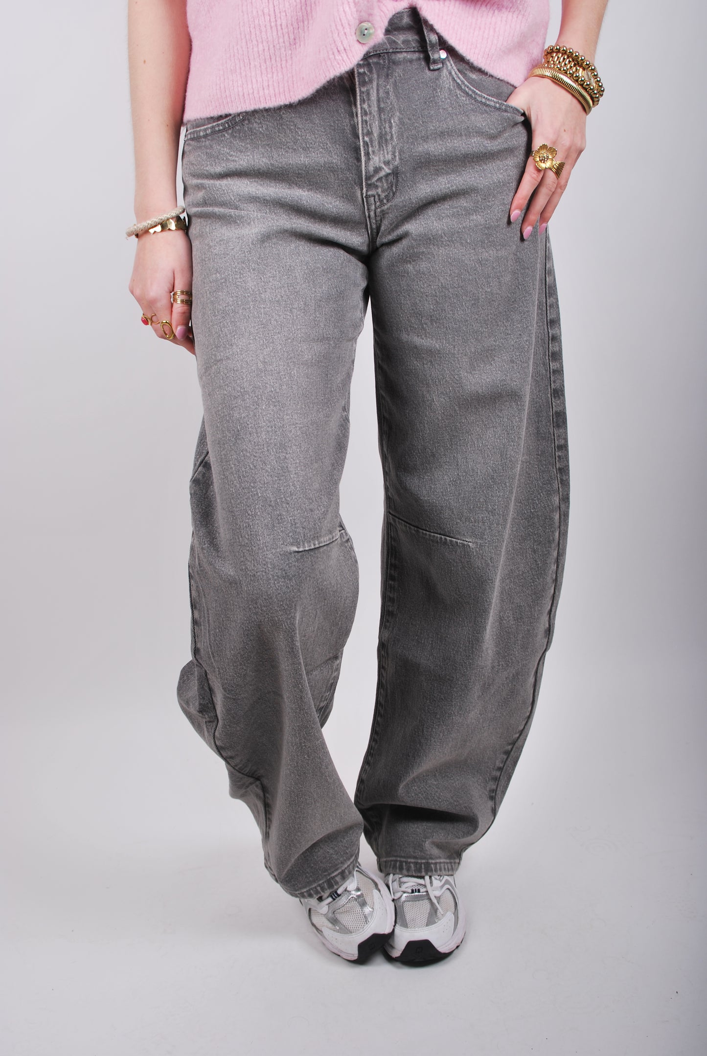 Abby Balloon Jeans - Grijs