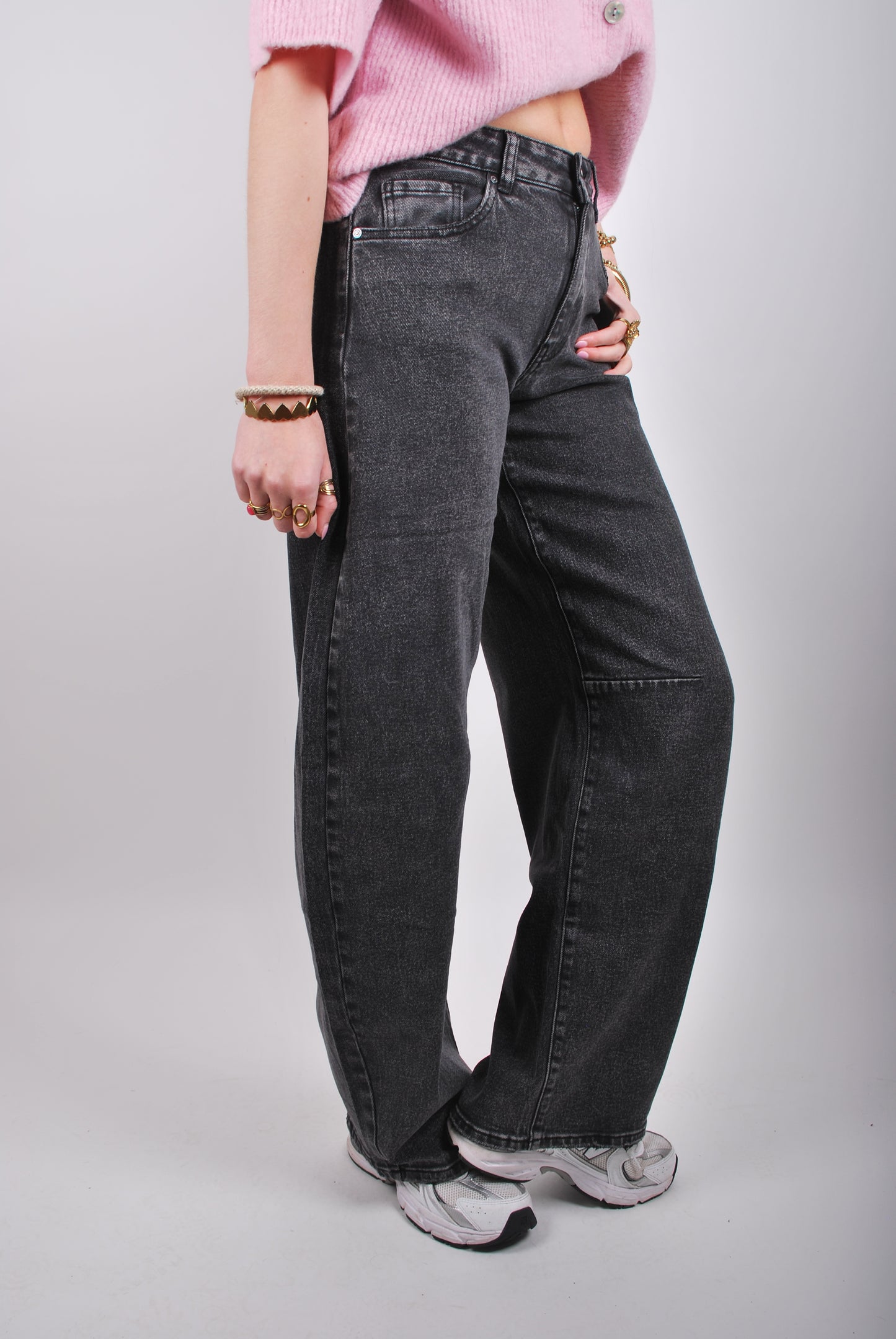 Abby Balloon Jeans - Zwart