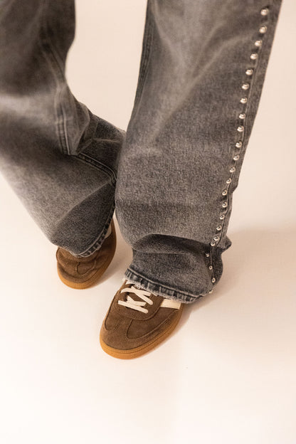 Emma Wide Leg Jeans - Grijs