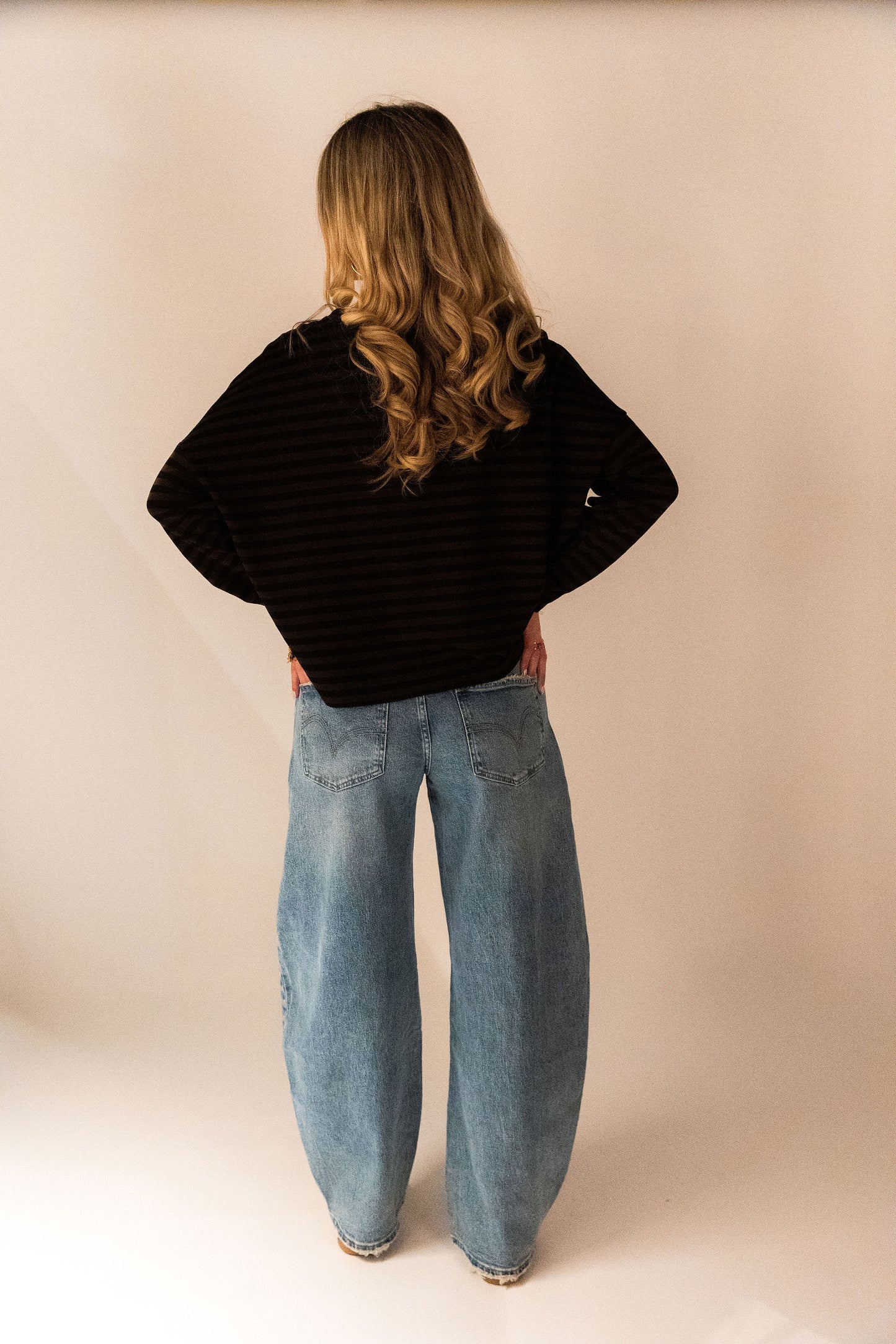 Noor Top - Zwart/Bruin