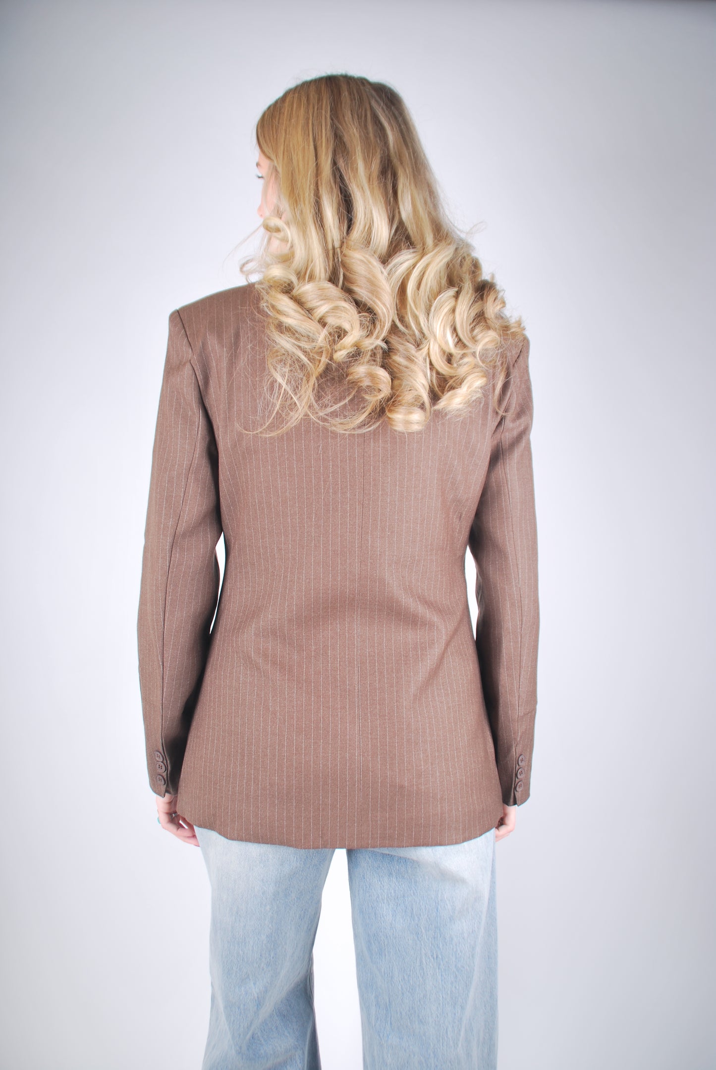 Silvi Blazer - Bruin/Streep